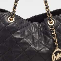 Michael Kors Black Quilted Leather Susannah Tote