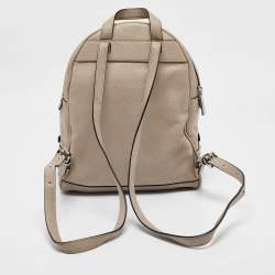Michael Kors Beige Leather Rhea Studded Backpack