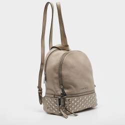 Michael Kors Beige Leather Rhea Studded Backpack