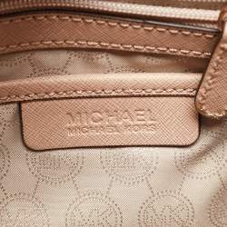 Pre Owned Michael Kors Beige Saffiano Leather Medium Cynthia Tote