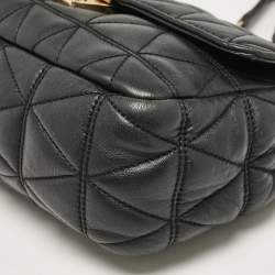 Micheal Kors Black Quilted Leather Large Sloan Shoulder Bag