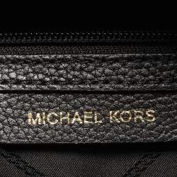 Michael Kors Black Leather Large Mercer Belted Satchel