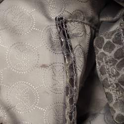 Pre Owned Michael Kors Grey Snakeskin Embossed Leather Bedford Shoulder Bag