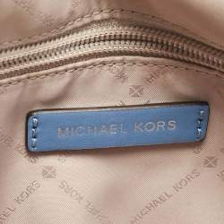 Michael Kors Light Blue Leather Medium Bedford Top Handle Bag