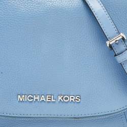 Michael Kors Light Blue Leather Medium Bedford Top Handle Bag