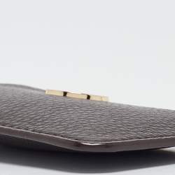 Michael Kors Dark Brown Leather Top Zip Coin Purse