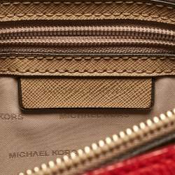 Michael Kors Bright Red Leather Large Convertible Mercer Tote