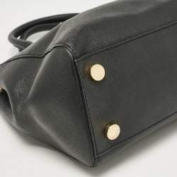 Pre Owned Michael Kors Black Leather Medium Sutton Tote