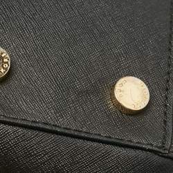 Pre Owned Michael Kors Black Leather Medium Sutton Tote