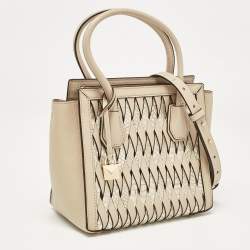 Michael Kors Beige Leather Mercer Studio Tote