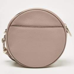 مملوكة مسبقًا Michael Kors Beige Leather Round Crossbody Bag