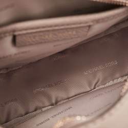 مملوكة مسبقًا Michael Kors Beige Leather Round Crossbody Bag