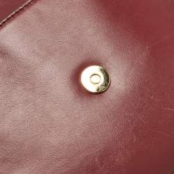 Michael Kors Burgundy Leather and Suede Half Dome Crossbody Bag