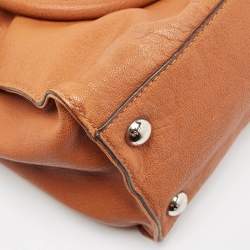 Pre Owned Michael Kors Brown Leather Large Hamilton North South Tote