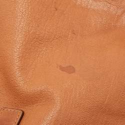 Pre Owned Michael Kors Brown Leather Large Hamilton North South Tote