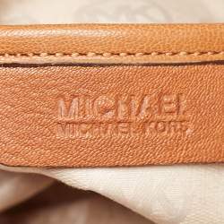 Pre Owned Michael Kors Brown Leather Large Hamilton North South Tote