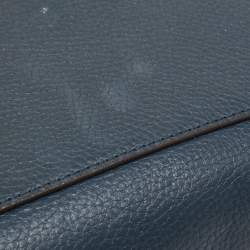 Michael Kors Navy Blue Leather Large Hudson Satchel