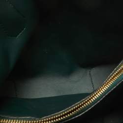 Pre Owned Michael Kors Green/Brown Signature Coated Canvas Small Mercer Gallery Tote