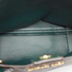 Pre Owned Michael Kors Green/Brown Signature Coated Canvas Small Mercer Gallery Tote