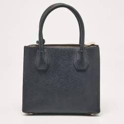 Michael Kors Navy Blue Leather Small Mercer Tote