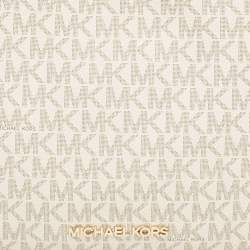 Michael Kors Grey Signature Coated Canvas Logo Chain Shoulder Bag