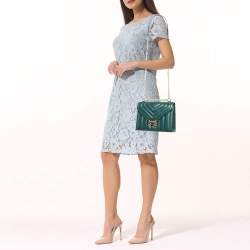 Pre Owned Michael Kors Green Quilted Leather Medium Whitney Shoulder Bag