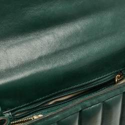 Pre Owned Michael Kors Green Quilted Leather Medium Whitney Shoulder Bag