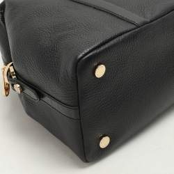 Michael Kors Black Leather Medium Beck Satchel