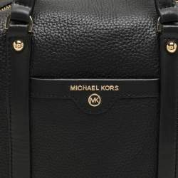 Michael Kors Black Leather Medium Beck Satchel