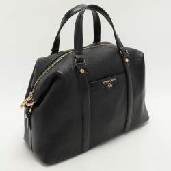 Michael Kors Black Leather Medium Beck Satchel