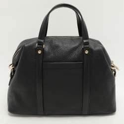 Michael Kors Black Leather Medium Beck Satchel