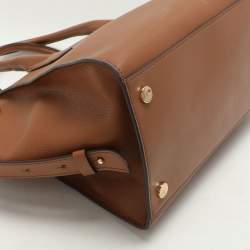 Michael Kors Brown Leather Small Avril Satchel