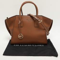 Michael Kors Brown Leather Small Avril Satchel