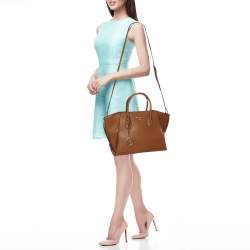 Michael Kors Brown Leather Small Avril Satchel