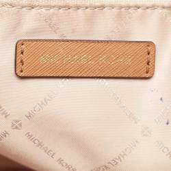 Michael Kors Brown Signature Coated Canvas Jet Set Travel Tote