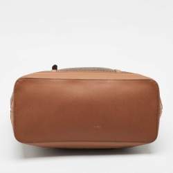 Michael Kors Brown Signature Coated Canvas Jet Set Travel Tote
