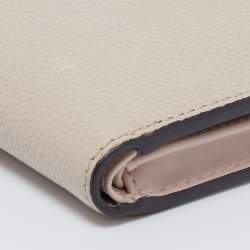 Pre Owned Michael Kors Pink Leather Adele Phone Wristlet Wallet