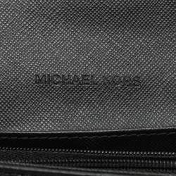 Pre Owned Michael Kors Black Leather Fulton Continental Wallet