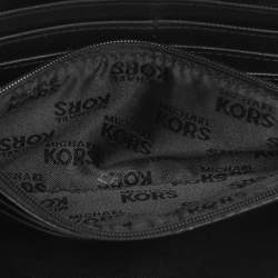 Pre Owned Michael Kors Black Leather Fulton Continental Wallet