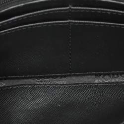 Pre Owned Michael Kors Black Leather Fulton Continental Wallet