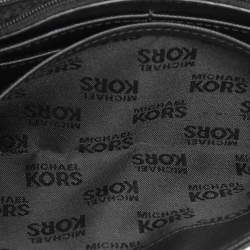 Pre Owned Michael Kors Black Leather Fulton Continental Wallet