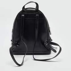 Michael Kors Black Faux Leather Medium Studded Rhea Backpack