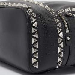 Michael Kors Black Faux Leather Medium Studded Rhea Backpack