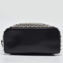 Michael Kors Black Faux Leather Medium Studded Rhea Backpack
