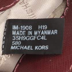 Pre Owned Michael Kors Burgundy Leather XS Savannah Satchel