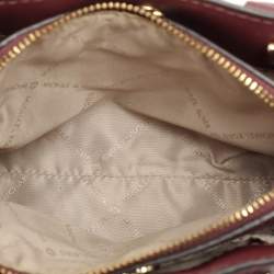 Pre Owned Michael Kors Burgundy Leather XS Savannah Satchel