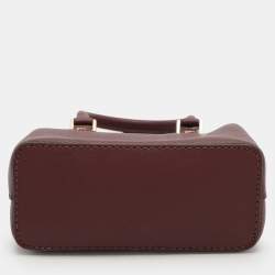 Pre Owned Michael Kors Burgundy Leather XS Savannah Satchel