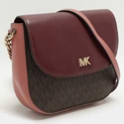 Michael Kors Multicolor Signature Coated Canvas and Leather Shoulder Bag