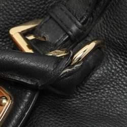 Pre Owned MICHAEL Michael Kors Black Leather Large Hamilton North South Tote