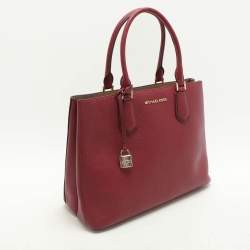 Pre Owned Michael Kors Burgundy Leather large Adele Tote